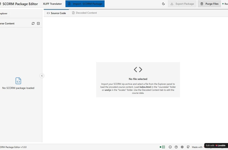 SCORM Package Editor